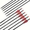 31.5-inch targeted hunting arrows, suitable for compound, anti bending, and British longbows, with detachable tips (12pack)