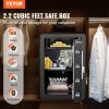 guVEVOR Safe 2.2 Cubic Feet Home Safe Steel for Cash Gold 15.75x13x23.6 inch