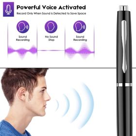 JV82 Professional Voice Recorder Pen Portable HD USB Recording HIFI Audio 192Kbps Noise Digital Writing MP3 Small Player 32GB