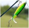 Nuguri Topwater Fishing Lures Set Whopper Plopper Bass Lures with Floating Rotating Tail Fish Bait Lures Hard Bait Hook/Fish Tackle Bait for Freshwate