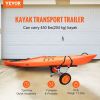 VEVOR Heavy Duty Kayak Cart, Foldable Canoe Trolley Cart with 12'' Tires, Adjustable Width 6.69"-17.32"